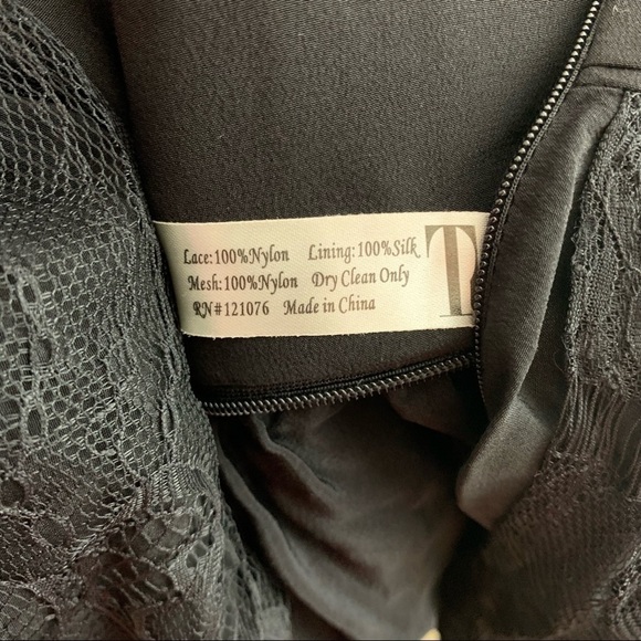 Anthropologie Boho Silk Lined Black Tiered Lace Skirt Size 2 - Picture 9 of 10